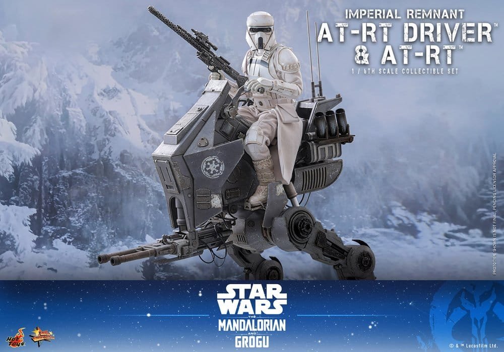 THE MANDALORIAN & GROGU SET DE FIGURAS IMPERIAL REMNANT AT-RT DRIVER & AT-RT - STAR WARS - MOVIE MASTERPIECE - HOT TOYS - Imagen 12
