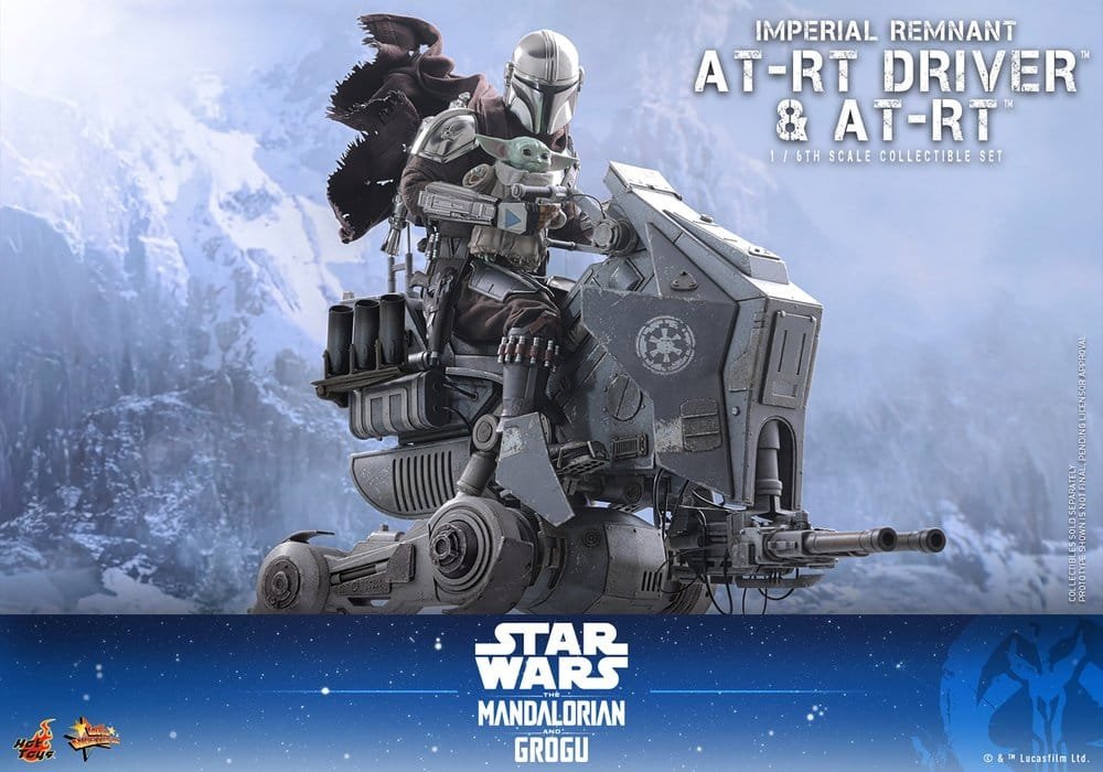 THE MANDALORIAN & GROGU SET DE FIGURAS IMPERIAL REMNANT AT-RT DRIVER & AT-RT - STAR WARS - MOVIE MASTERPIECE - HOT TOYS - Imagen 13