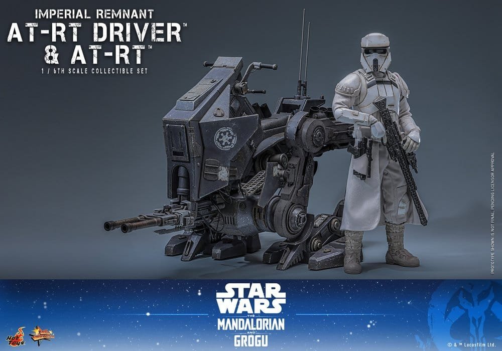 THE MANDALORIAN & GROGU SET DE FIGURAS IMPERIAL REMNANT AT-RT DRIVER & AT-RT - STAR WARS - MOVIE MASTERPIECE - HOT TOYS - Imagen 14