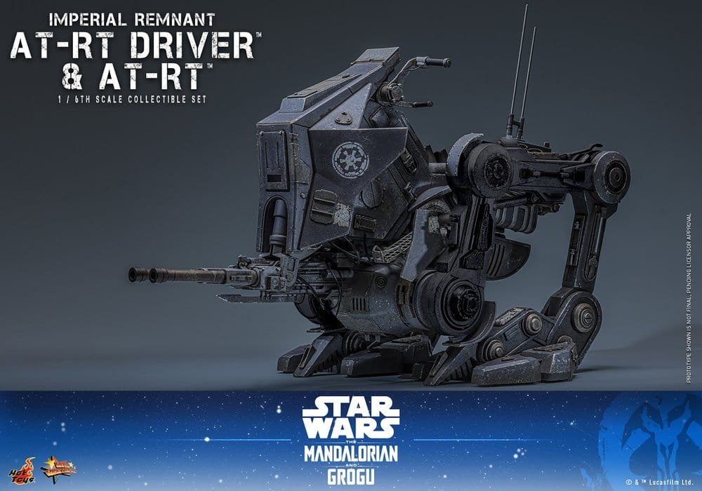 THE MANDALORIAN & GROGU SET DE FIGURAS IMPERIAL REMNANT AT-RT DRIVER & AT-RT - STAR WARS - MOVIE MASTERPIECE - HOT TOYS - Imagen 16