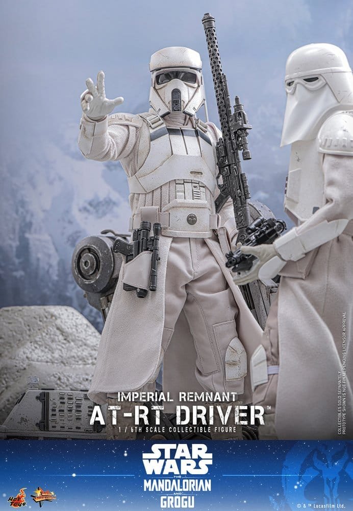 THE MANDALORIAN & GROGU SET DE FIGURAS IMPERIAL REMNANT AT-RT DRIVER & AT-RT - STAR WARS - MOVIE MASTERPIECE - HOT TOYS - Imagen 22