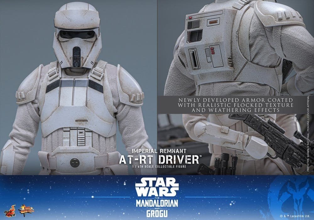 THE MANDALORIAN & GROGU SET DE FIGURAS IMPERIAL REMNANT AT-RT DRIVER & AT-RT - STAR WARS - MOVIE MASTERPIECE - HOT TOYS - Imagen 23