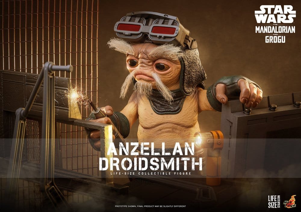 STAR WARS: THE MANDALORIAN & GROGU A ESCALA REAL ANZELLAN DROIDSMITH - DISNEY - 1/1 - HOT TOYS - Imagen 2