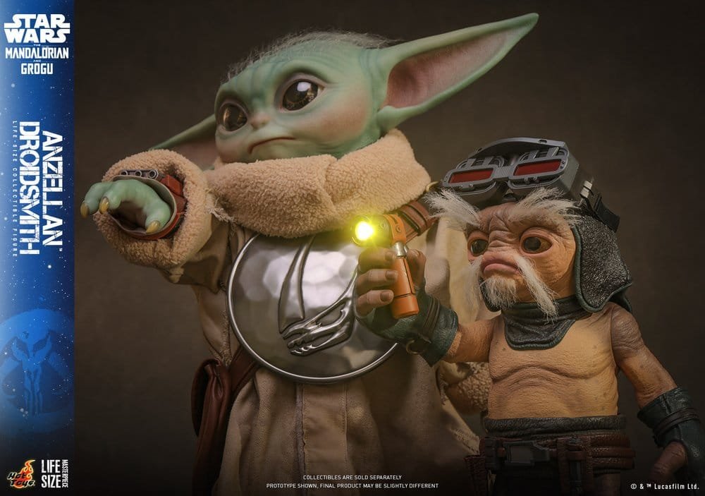STAR WARS: THE MANDALORIAN & GROGU A ESCALA REAL ANZELLAN DROIDSMITH - DISNEY - 1/1 - HOT TOYS - Imagen 6