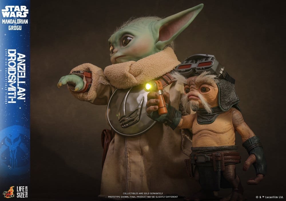 STAR WARS: THE MANDALORIAN & GROGU A ESCALA REAL ANZELLAN DROIDSMITH - DISNEY - 1/1 - HOT TOYS - Imagen 7