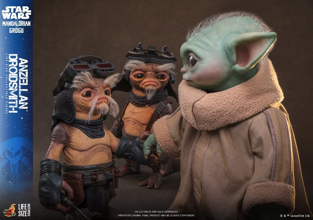 STAR WARS: THE MANDALORIAN & GROGU A ESCALA REAL ANZELLAN DROIDSMITH - DISNEY - 1/1 - HOT TOYS - Imagen 8