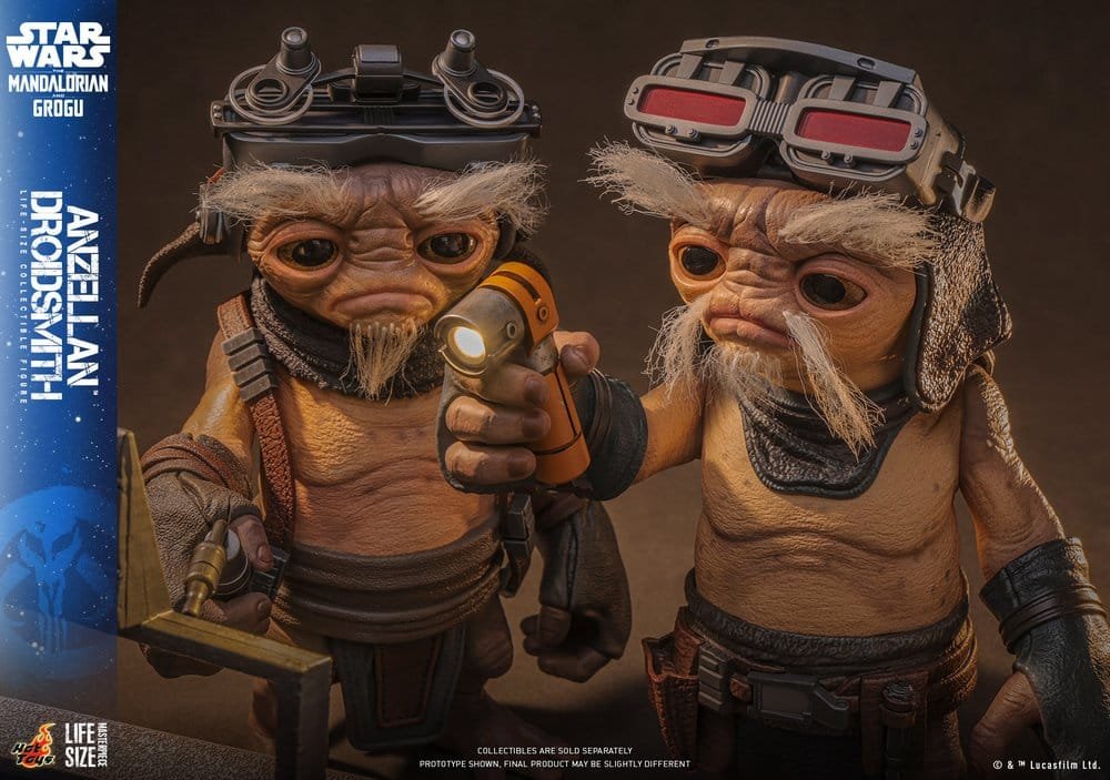 STAR WARS: THE MANDALORIAN & GROGU A ESCALA REAL ANZELLAN DROIDSMITH - DISNEY - 1/1 - HOT TOYS - Imagen 10