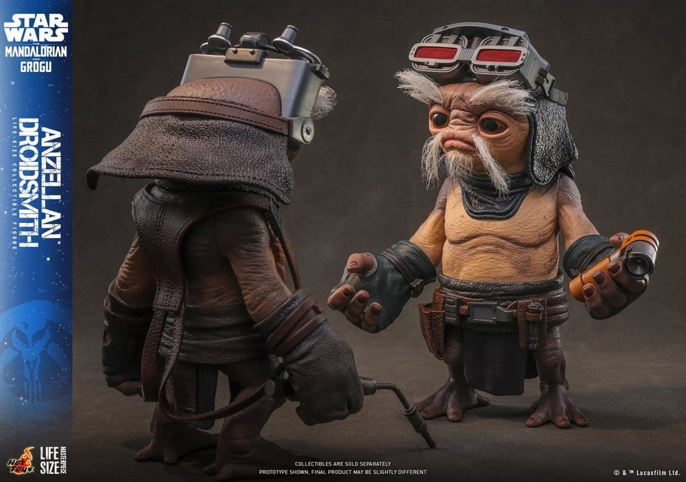 STAR WARS: THE MANDALORIAN & GROGU A ESCALA REAL ANZELLAN DROIDSMITH - DISNEY - 1/1 - HOT TOYS - Imagen 11