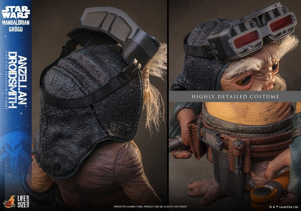 STAR WARS: THE MANDALORIAN & GROGU A ESCALA REAL ANZELLAN DROIDSMITH - DISNEY - 1/1 - HOT TOYS - Imagen 15