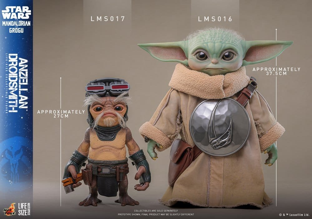 STAR WARS: THE MANDALORIAN & GROGU A ESCALA REAL ANZELLAN DROIDSMITH - DISNEY - 1/1 - HOT TOYS - Imagen 16