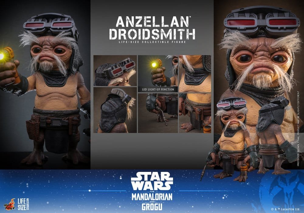 STAR WARS: THE MANDALORIAN & GROGU A ESCALA REAL ANZELLAN DROIDSMITH - DISNEY - 1/1 - HOT TOYS - Imagen 17