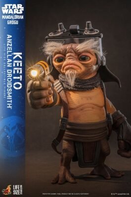 THE MANDALORIAN & GROGU LIFE-SIZE MASTERPIECE A ESCALA REAL KEETO (ANZELLAN DROIDSMITH) – STAR WARS – 1/1 – HOT TOYS