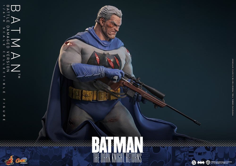 BATMAN: THE DARK KNIGHT RETURNS COMIC MASTERPIECE BATMAN (BATTLE DAMAGED VERSION) - DC COMICS - 1/6 - HOT TOYS - Imagen 6