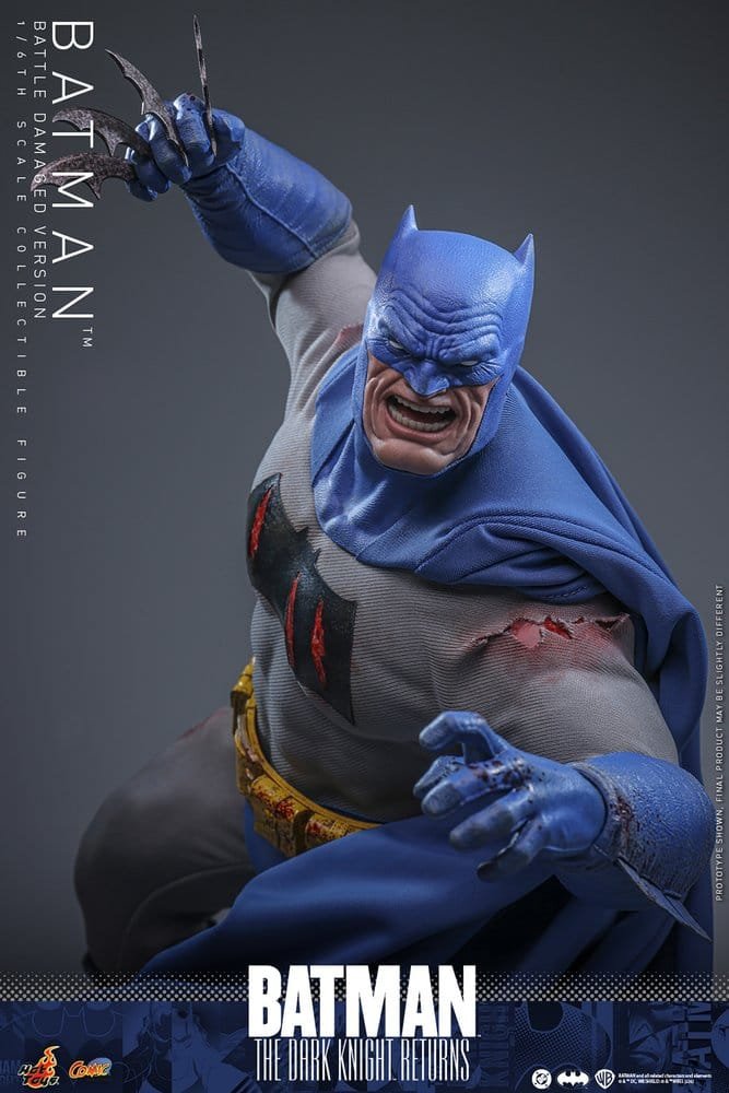 BATMAN: THE DARK KNIGHT RETURNS COMIC MASTERPIECE BATMAN (BATTLE DAMAGED VERSION) - DC COMICS - 1/6 - HOT TOYS - Imagen 8
