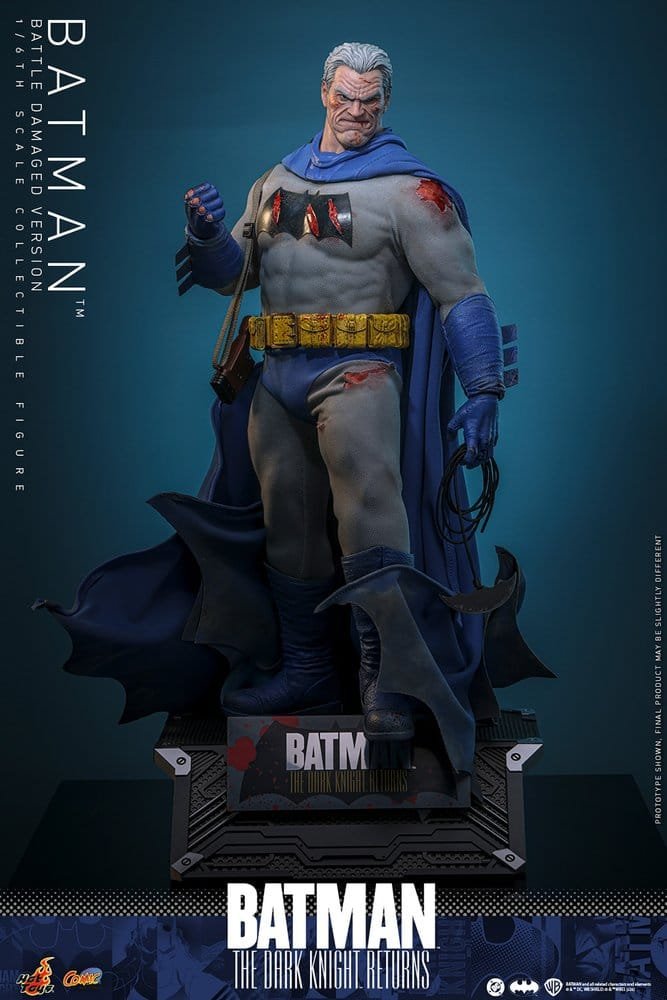 BATMAN: THE DARK KNIGHT RETURNS COMIC MASTERPIECE BATMAN (BATTLE DAMAGED VERSION) - DC COMICS - 1/6 - HOT TOYS - Imagen 10