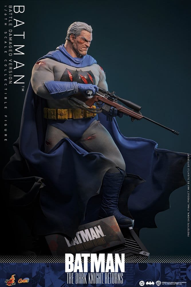 BATMAN: THE DARK KNIGHT RETURNS COMIC MASTERPIECE BATMAN (BATTLE DAMAGED VERSION) - DC COMICS - 1/6 - HOT TOYS - Imagen 11
