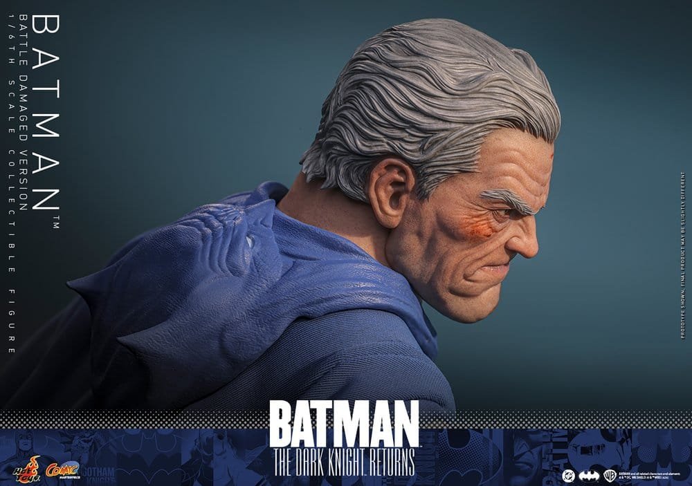 BATMAN: THE DARK KNIGHT RETURNS COMIC MASTERPIECE BATMAN (BATTLE DAMAGED VERSION) - DC COMICS - 1/6 - HOT TOYS - Imagen 17