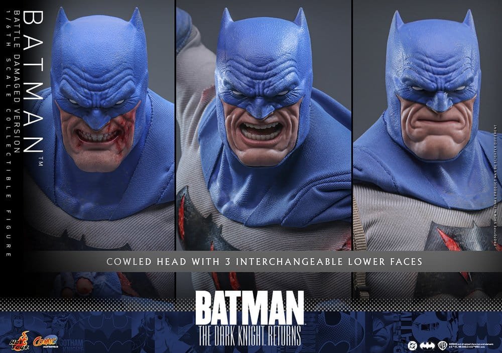 BATMAN: THE DARK KNIGHT RETURNS COMIC MASTERPIECE BATMAN (BATTLE DAMAGED VERSION) - DC COMICS - 1/6 - HOT TOYS - Imagen 22