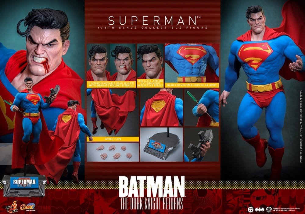 BATMAN: THE DARK KNIGHT RETURNS COMIC MASTERPIECE SUPERMAN - DC COMICS - 1/6 - HOT TOYS - Imagen 22