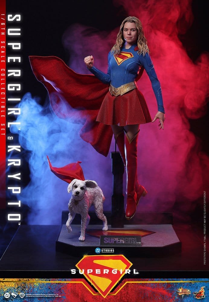 SET DE FIGURAS SUPERGIRL & KRYPTO - DC COMICS - MOVIE MASTERPIECE - HOT TOYS - Imagen 2