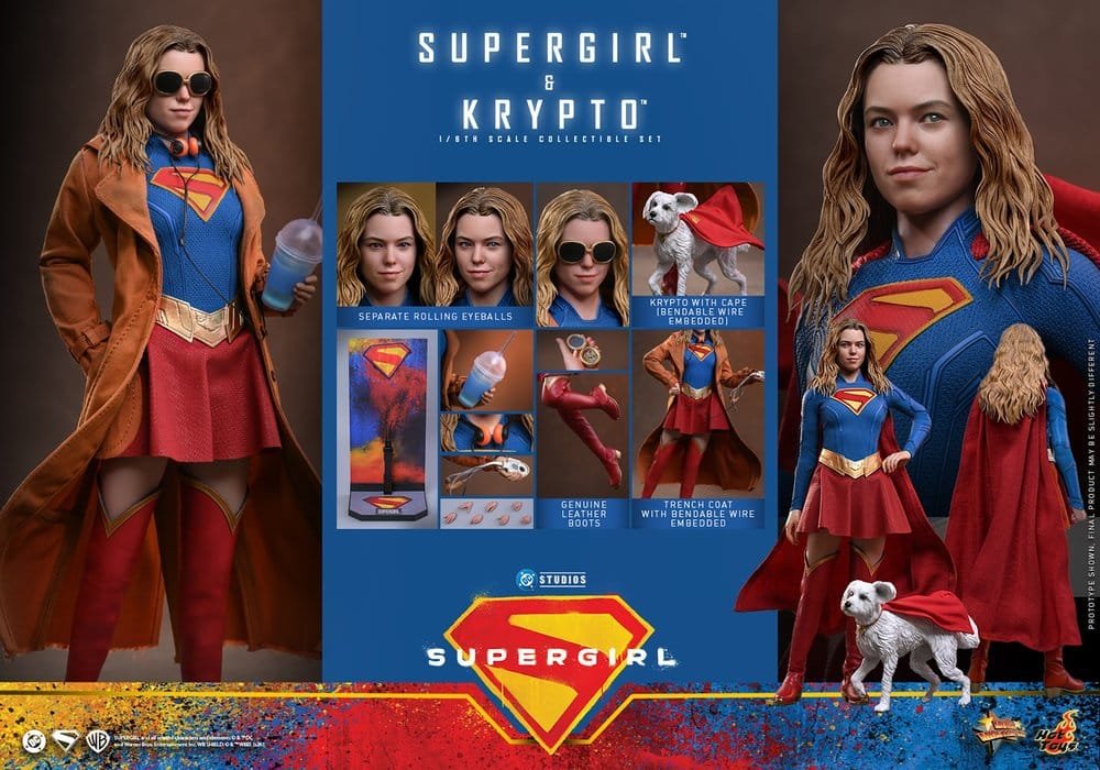 SET DE FIGURAS SUPERGIRL & KRYPTO - DC COMICS - MOVIE MASTERPIECE - HOT TOYS - Imagen 17