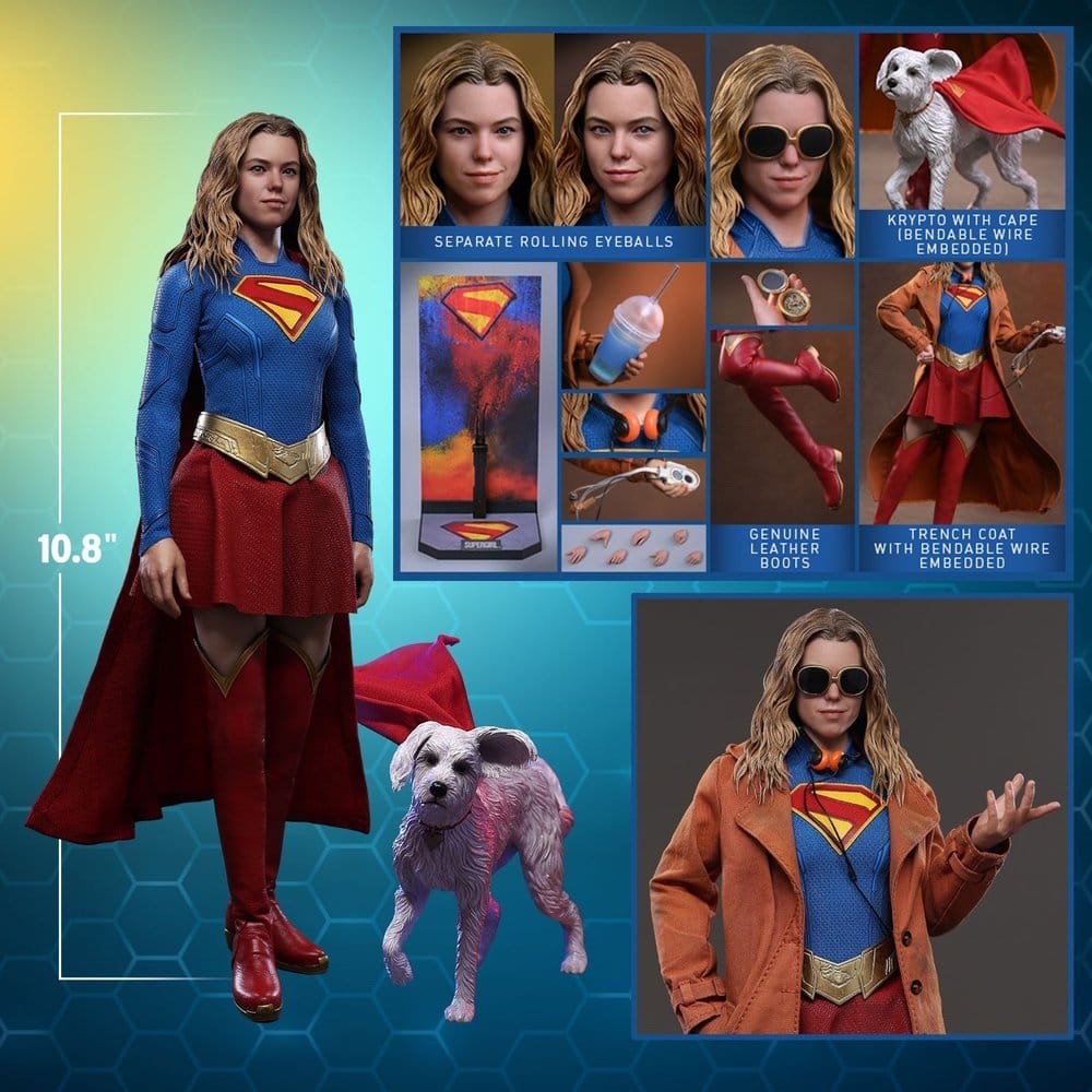 SET DE FIGURAS SUPERGIRL & KRYPTO - DC COMICS - MOVIE MASTERPIECE - HOT TOYS - Imagen 18