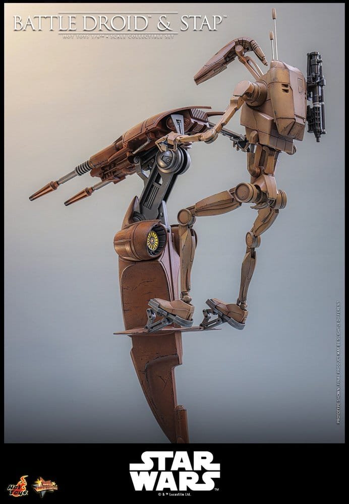 THE PHANTOM MENACE SET DE FIGURAS BATTLE DROID & STAP - STAR WARS - MOVIE MASTERPIECE - HOT TOYS - Imagen 4