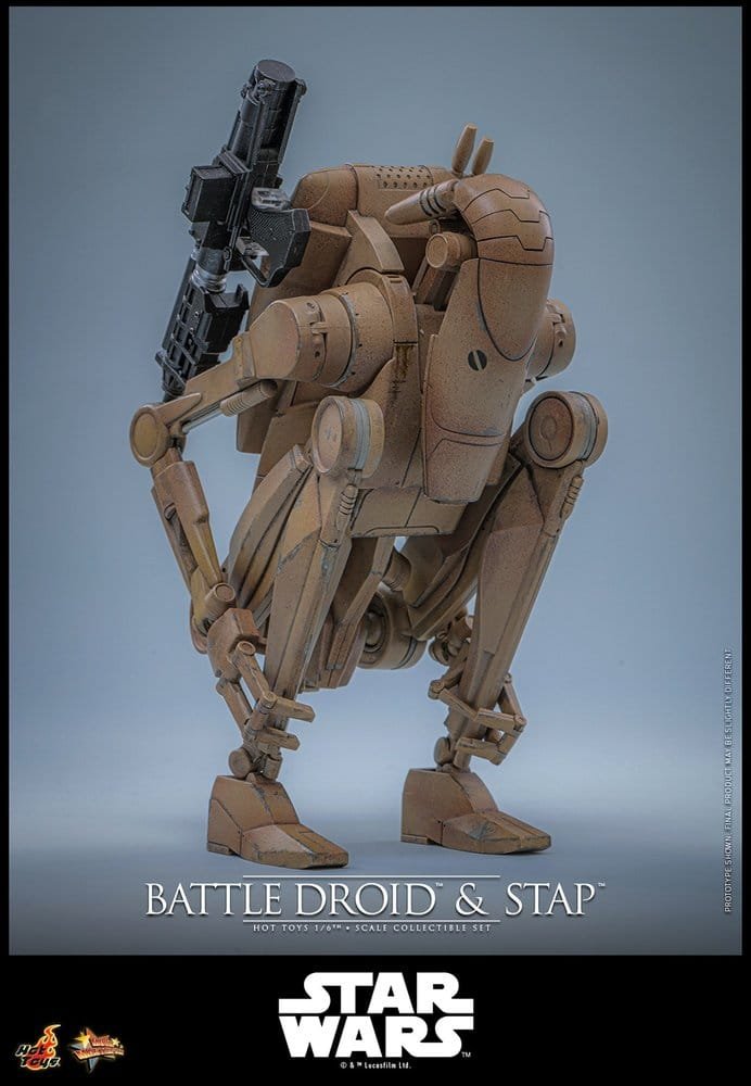 THE PHANTOM MENACE SET DE FIGURAS BATTLE DROID & STAP - STAR WARS - MOVIE MASTERPIECE - HOT TOYS - Imagen 5