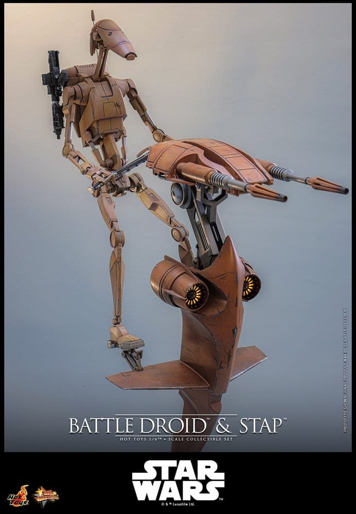 THE PHANTOM MENACE SET DE FIGURAS BATTLE DROID & STAP - STAR WARS - MOVIE MASTERPIECE - HOT TOYS - Imagen 8