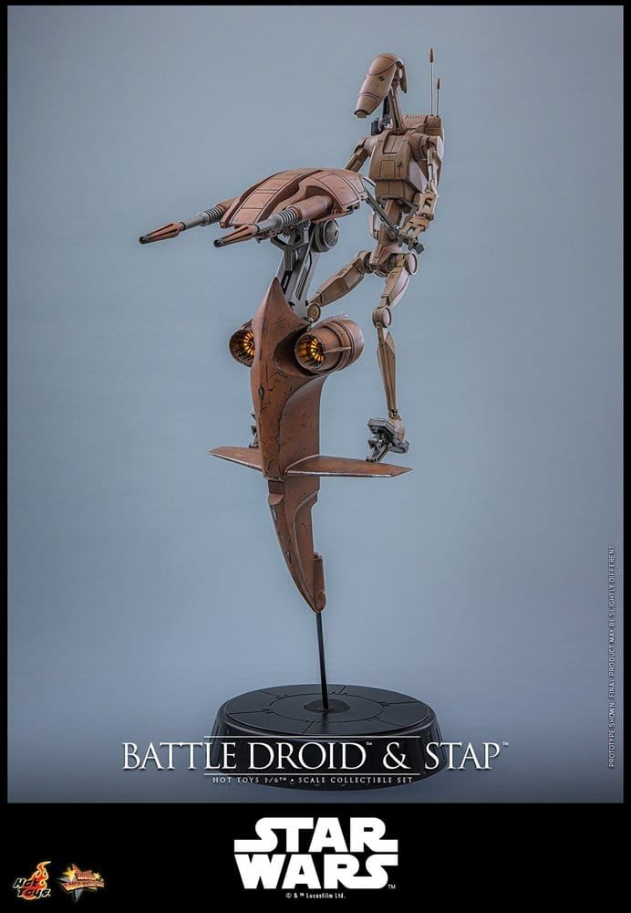 THE PHANTOM MENACE SET DE FIGURAS BATTLE DROID & STAP - STAR WARS - MOVIE MASTERPIECE - HOT TOYS - Imagen 9