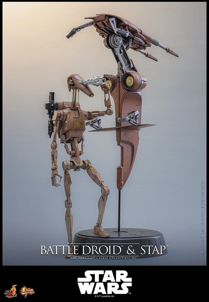 THE PHANTOM MENACE SET DE FIGURAS BATTLE DROID & STAP - STAR WARS - MOVIE MASTERPIECE - HOT TOYS - Imagen 10
