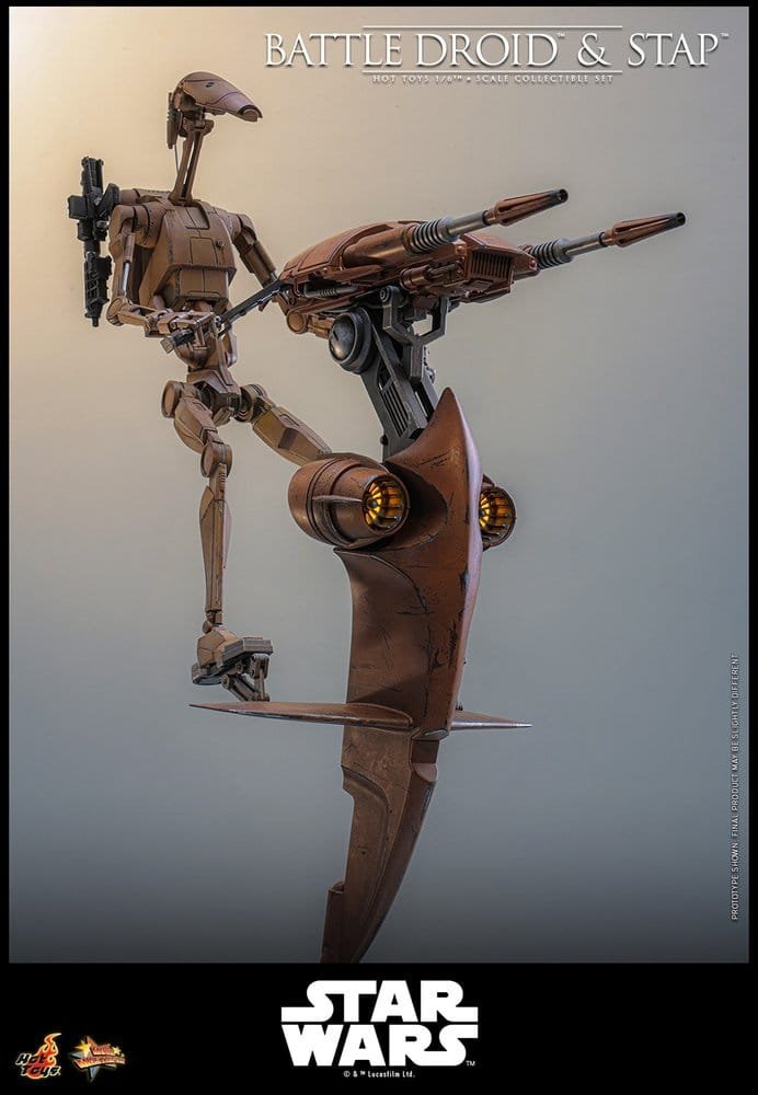 THE PHANTOM MENACE SET DE FIGURAS BATTLE DROID & STAP - STAR WARS - MOVIE MASTERPIECE - HOT TOYS - Imagen 11