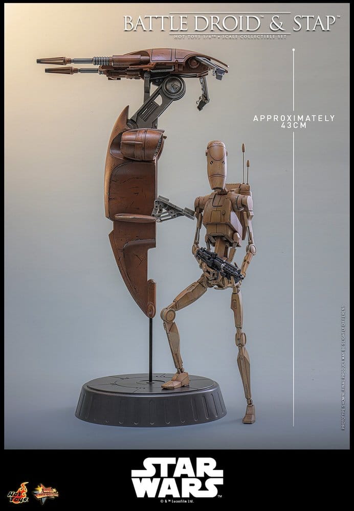 THE PHANTOM MENACE SET DE FIGURAS BATTLE DROID & STAP - STAR WARS - MOVIE MASTERPIECE - HOT TOYS - Imagen 12