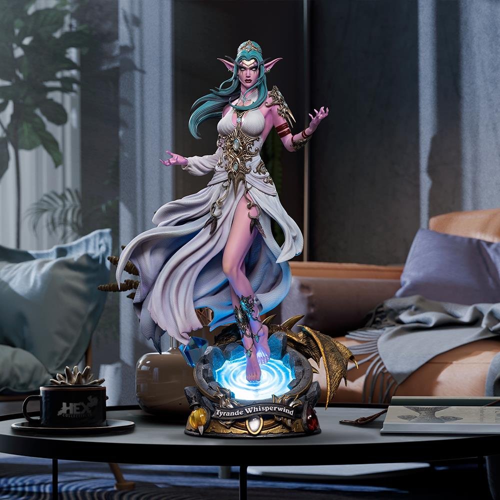 TYRANDE WHISPERWIND - BLIZZARD HEARTHSTONE - 1/6 SCALE STATUE - HEX COLLECTIBLES - Imagen 9