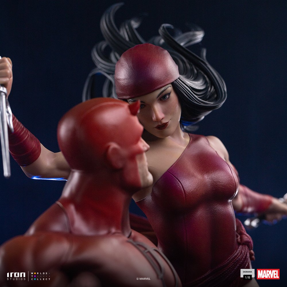 DAREDEVIL AND ELEKTRA - MARVEL COMICS - DIORAMA 1/6 - IRON STUDIOS - Imagen 11