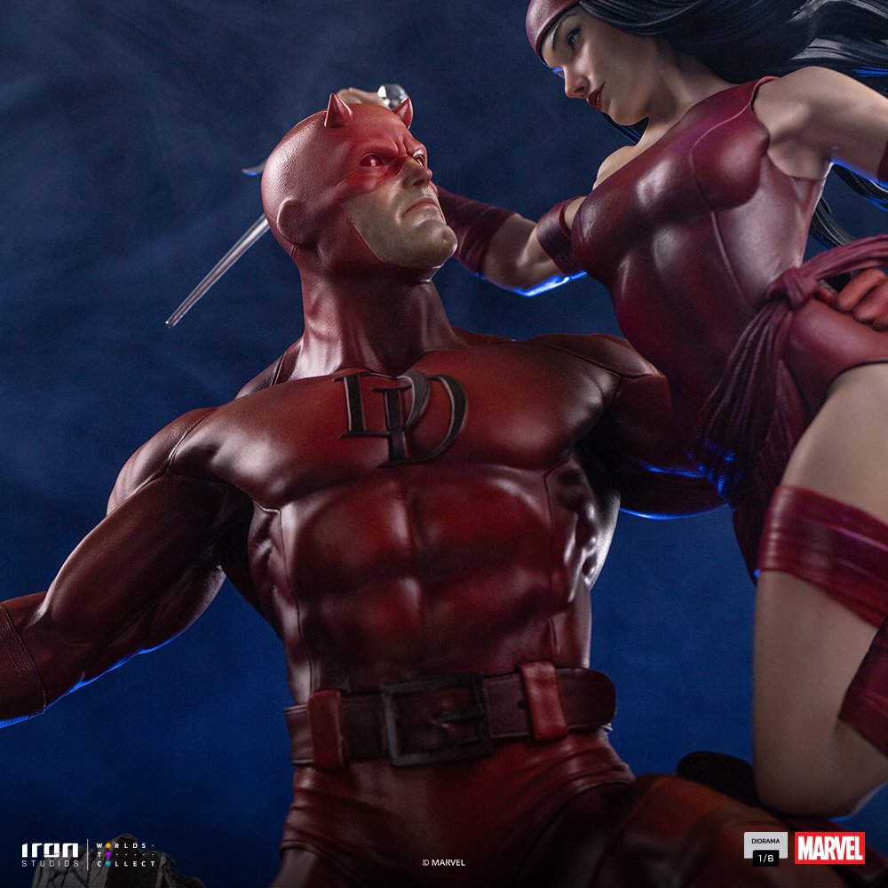 DAREDEVIL AND ELEKTRA - MARVEL COMICS - DIORAMA 1/6 - IRON STUDIOS - Imagen 13