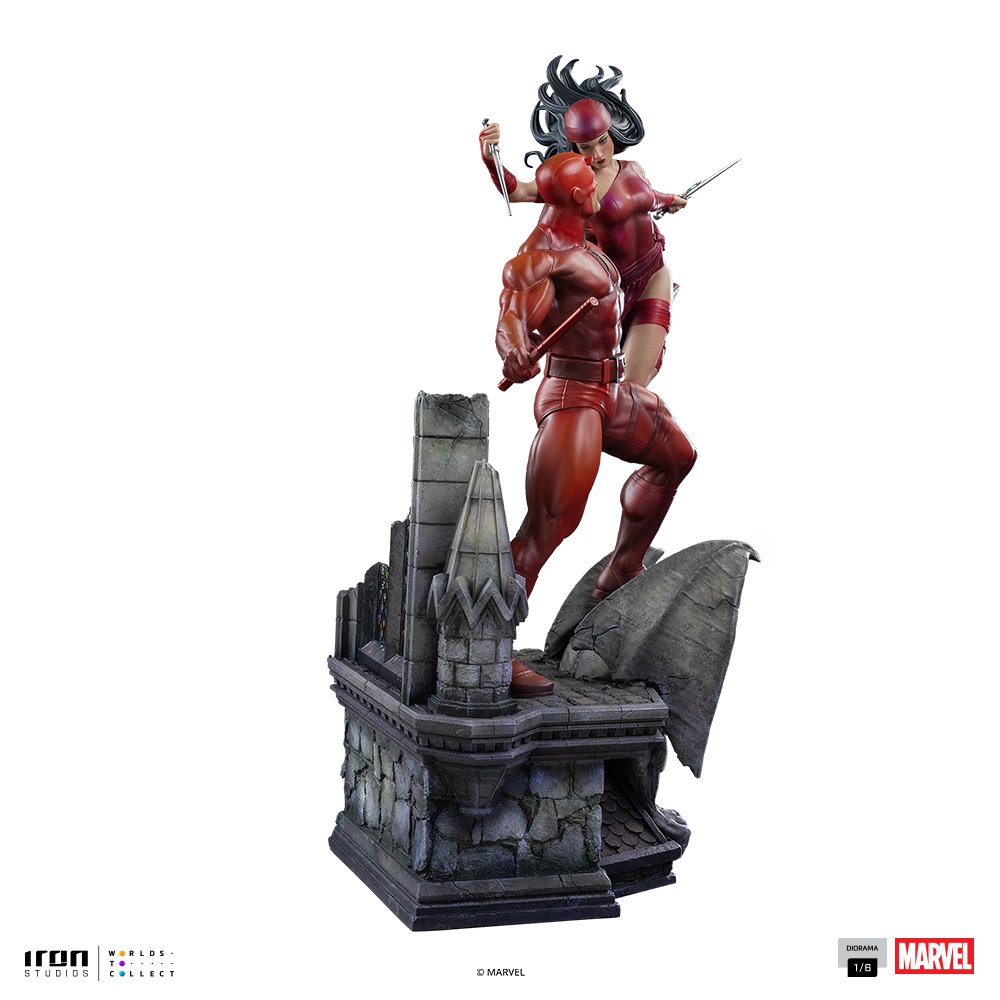 DAREDEVIL AND ELEKTRA - MARVEL COMICS - DIORAMA 1/6 - IRON STUDIOS - Imagen 2