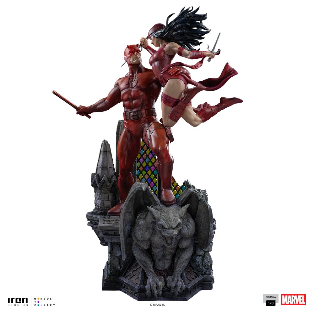 DAREDEVIL AND ELEKTRA - MARVEL COMICS - DIORAMA 1/6 - IRON STUDIOS - Imagen 4