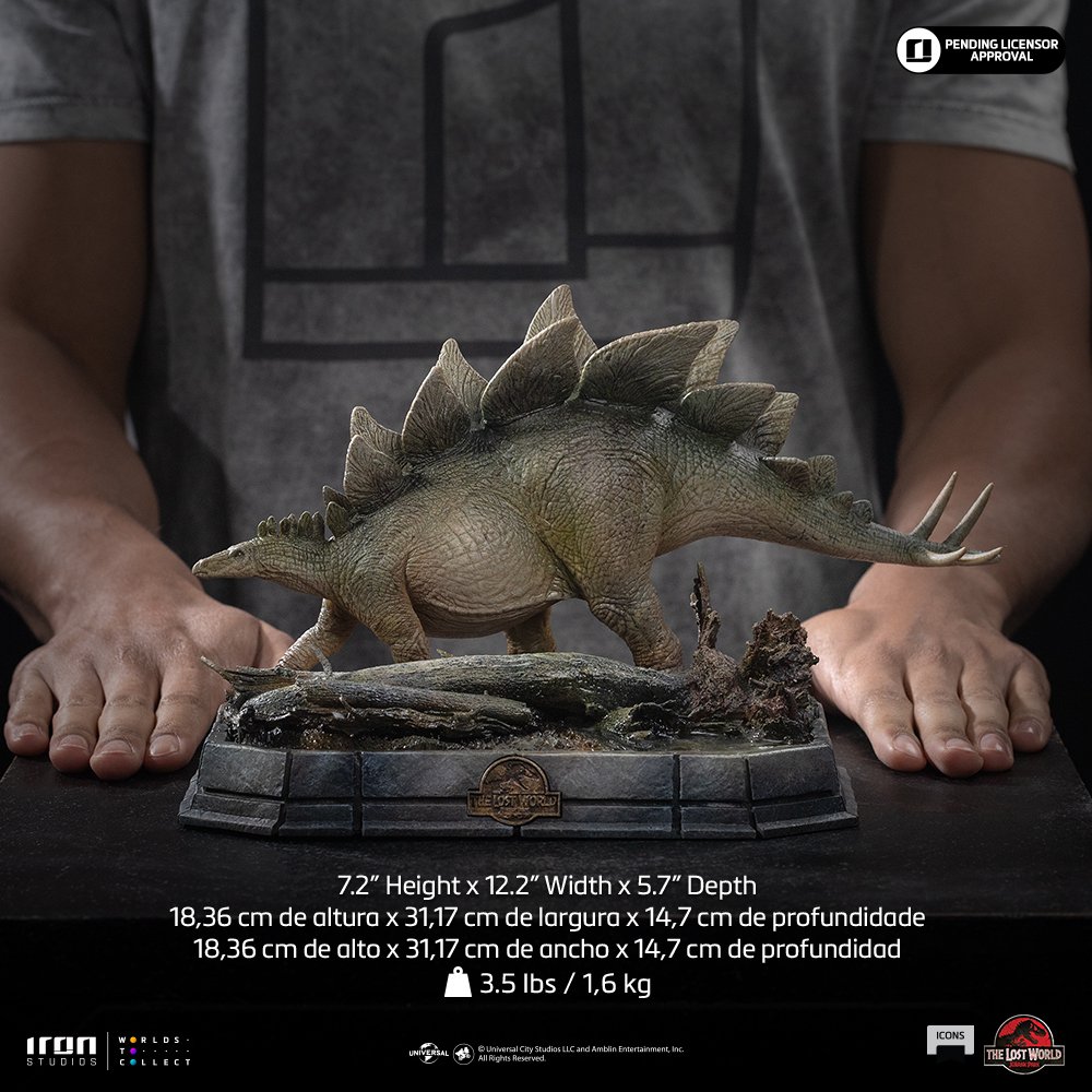 STEGOSAURUS - THE LOST WORLD - ICONS - JURASSIC WORLD - ICONS - IRON STUDIOS - Imagen 18