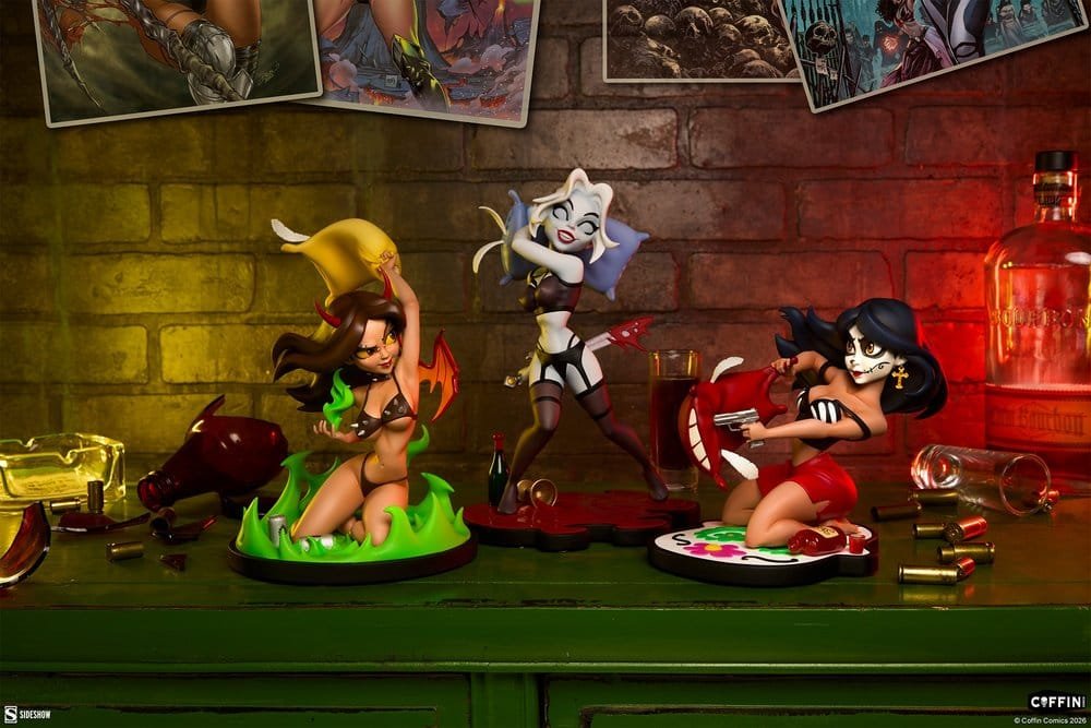SLEEPOVER IN HELL - COFFIN COMICS - DESIGNER COLLECTIBLE - SIDESHOW COLLECTIBLES - Imagen 2