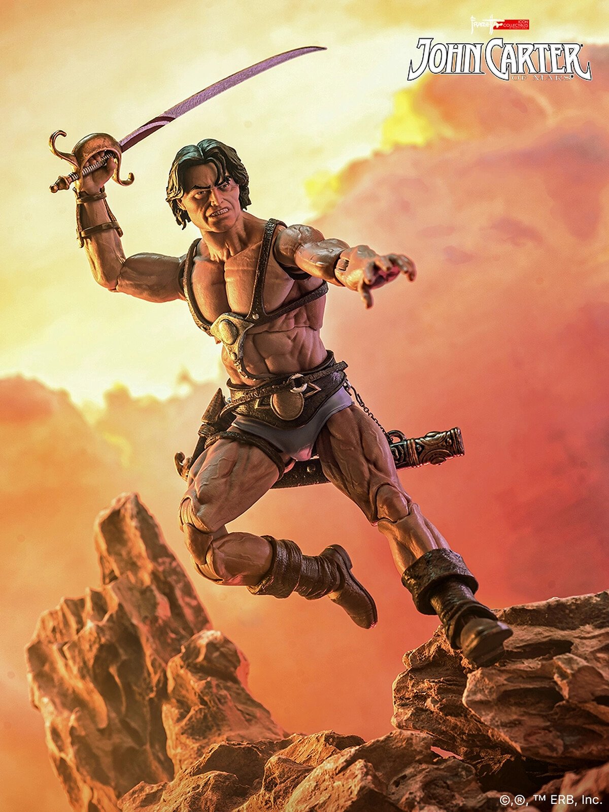 JOHN CARTER OF MARS - JOHN CARTER OF MARS - FRAZETTA ICON COLLECTIBLES - FIGURA 17 CM 1/12 SCALE - FRAZETTA GIRLS - Imagen 2