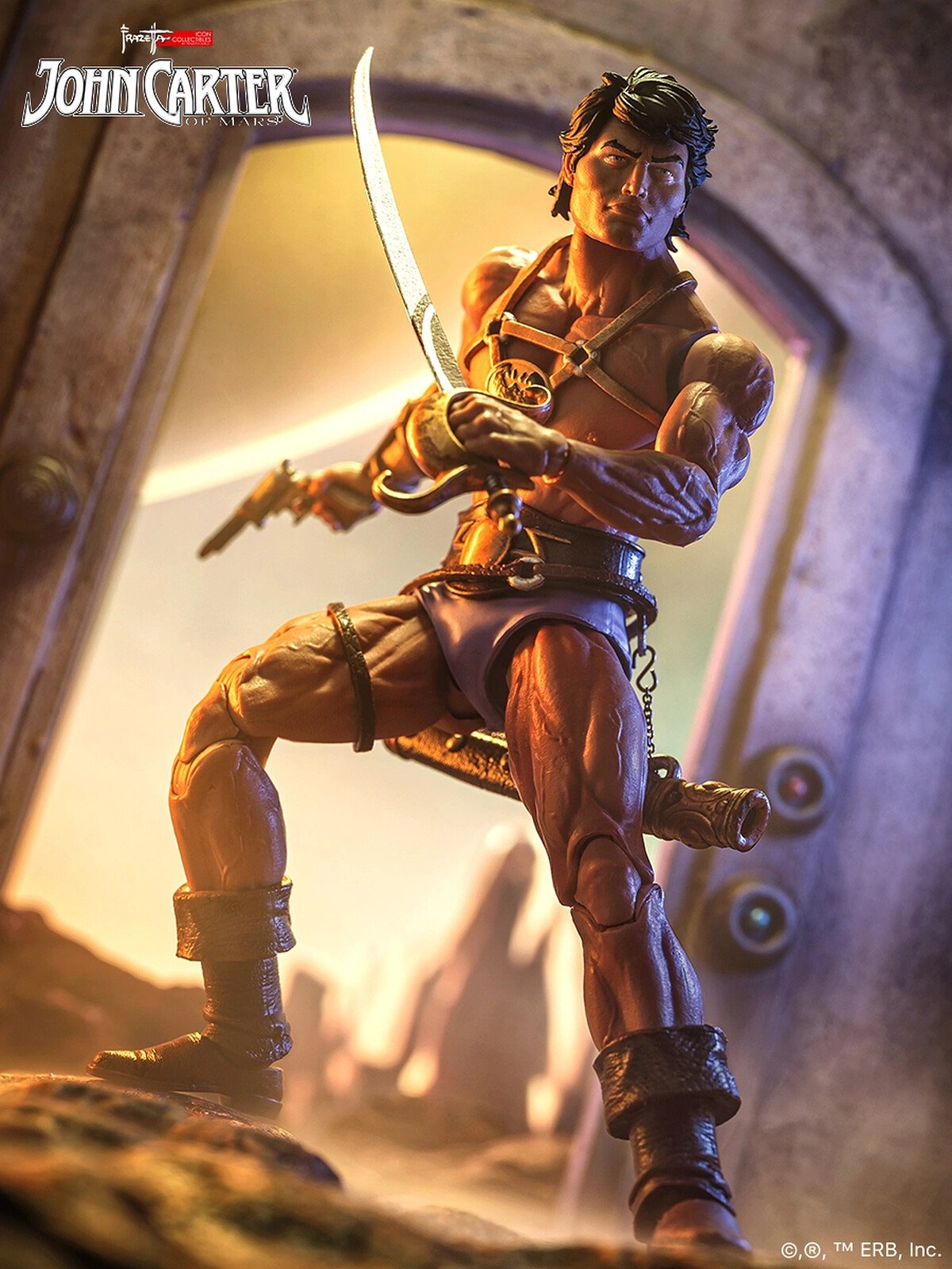 JOHN CARTER OF MARS - JOHN CARTER OF MARS - FRAZETTA ICON COLLECTIBLES - FIGURA 17 CM 1/12 SCALE - FRAZETTA GIRLS - Imagen 3