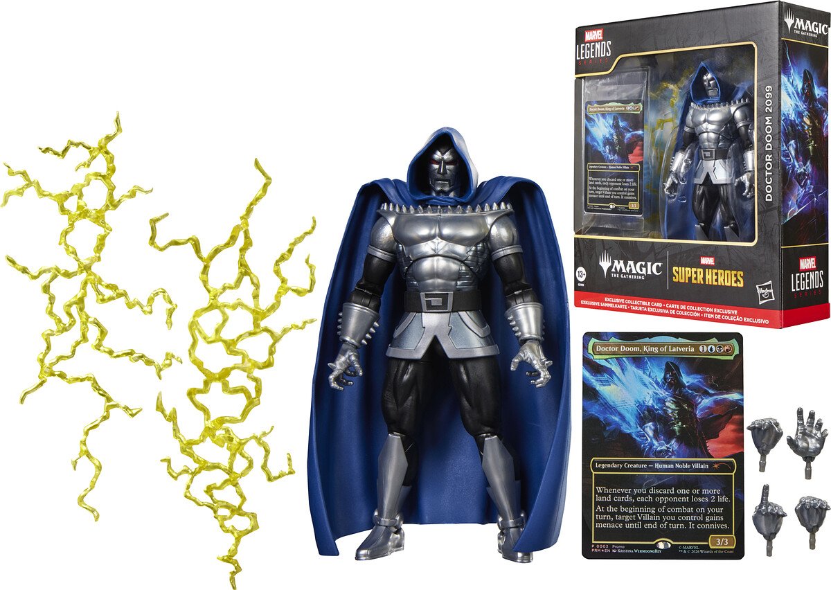 DOCTOR DOOM 2099 - MARVEL - MARVEL LEGENDS - FIGURA 15 CM SERIES MAGIC THE GATHERING - HASBRO - Imagen 4