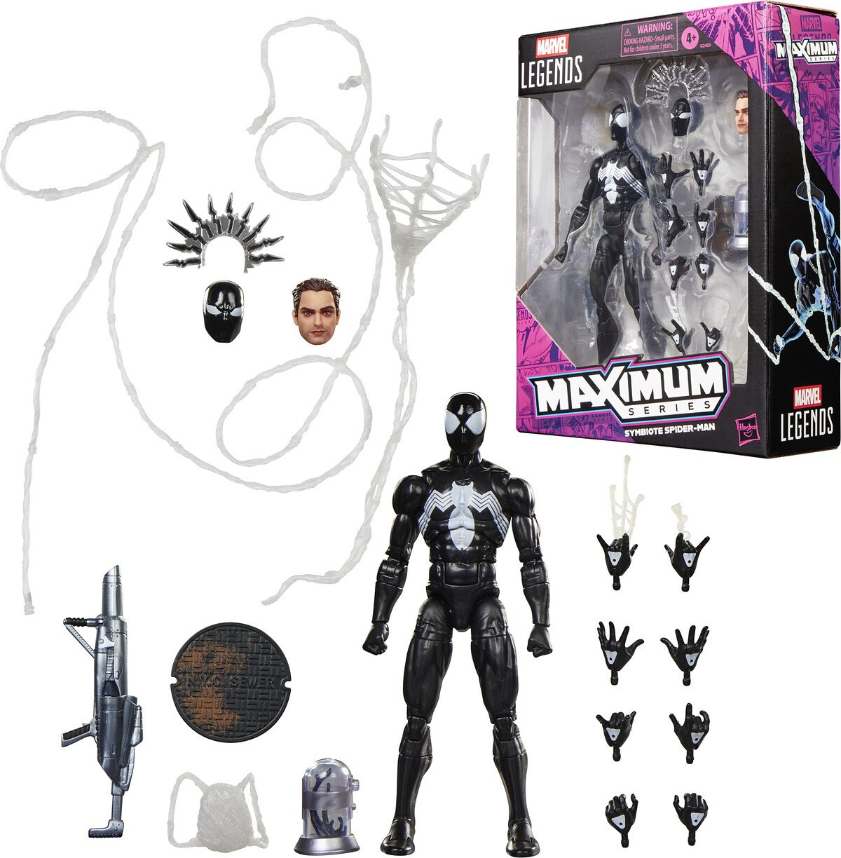 SPIDER-MAN SYMBIOTE FIGURA 15 CM SECRET WARS MAXIMUM SERIES - MARVEL - MARVEL LEGENDS - HASBRO - Imagen 7