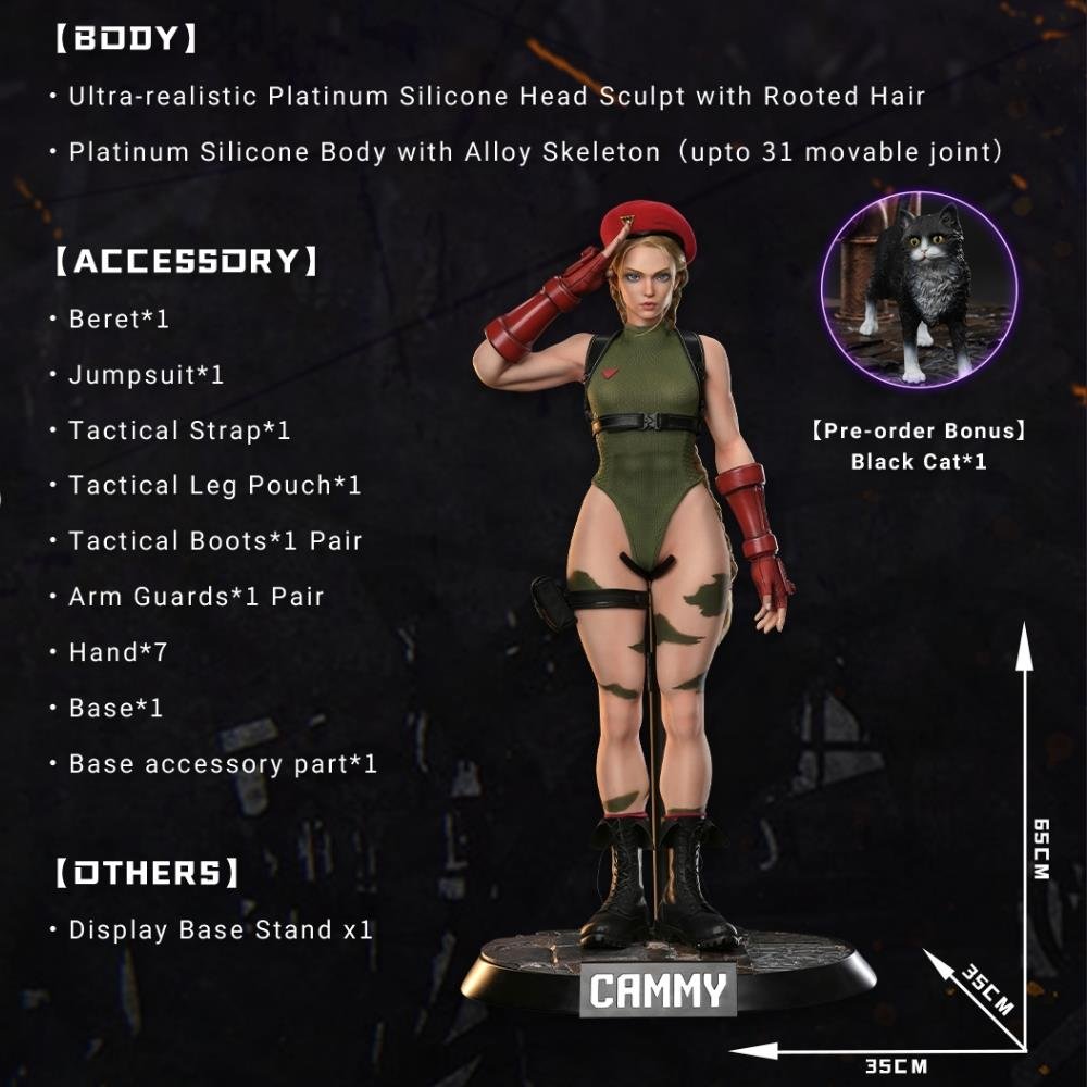 CAMMY - STREET FIGHTER 6 - 1/3 SILICON ACTION FIGURE - 65CM - INFINITY STUDIO - Imagen 10