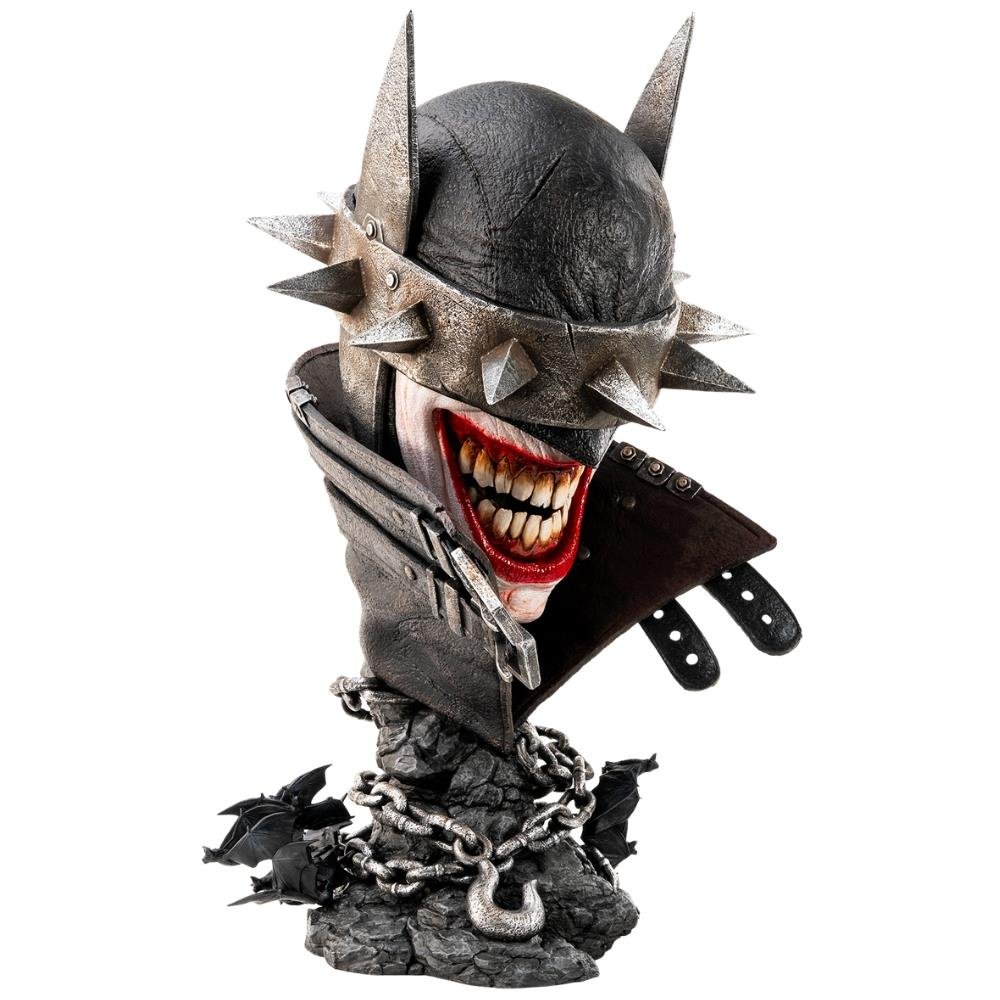 BATMAN WHO LAUGHS MASK - BATMAN - 1/1 SCALE STATUE - 51CM - PUREARTS - Imagen 2