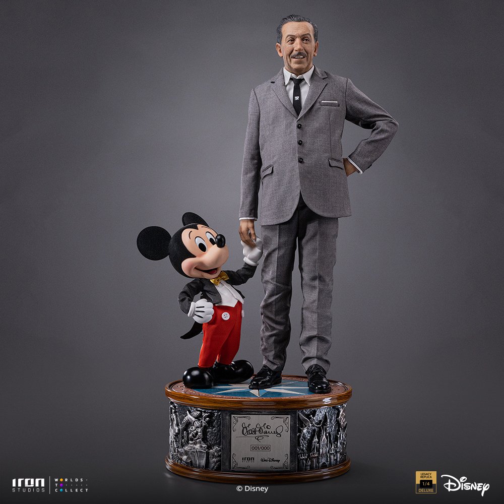 WALT DISNEY & MICKEY MOUSE - DISNEY CLASSICS - ART SCALE 1/4 - IRON STUDIOS - Imagen 6