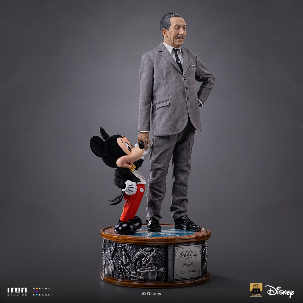 WALT DISNEY & MICKEY MOUSE - DISNEY CLASSICS - ART SCALE 1/4 - IRON STUDIOS - Imagen 12