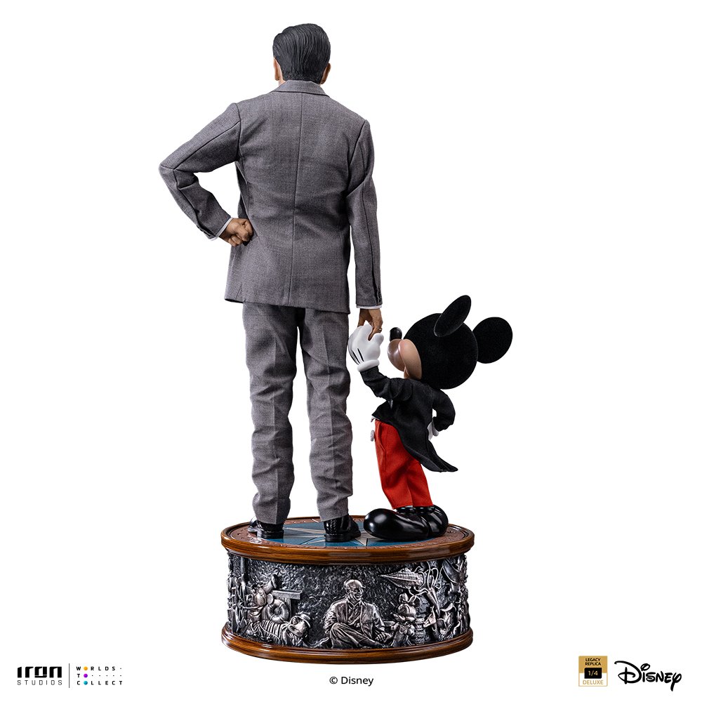 WALT DISNEY & MICKEY MOUSE - DISNEY CLASSICS - ART SCALE 1/4 - IRON STUDIOS - Imagen 3