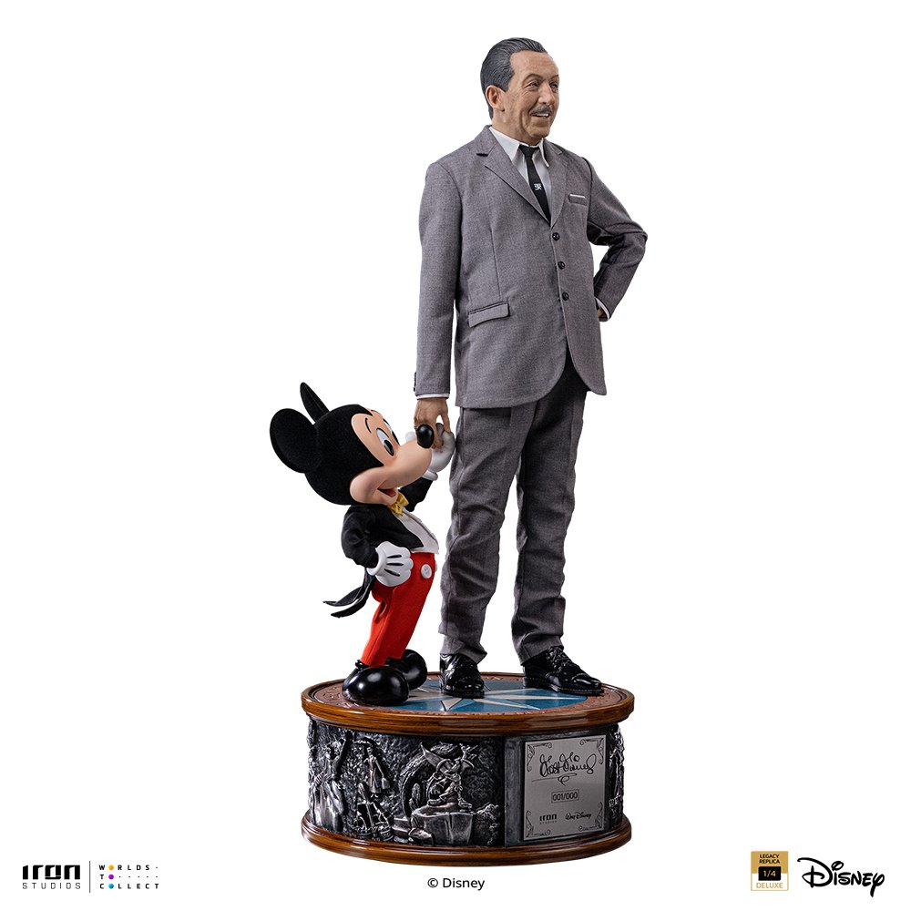 WALT DISNEY & MICKEY MOUSE - DISNEY CLASSICS - ART SCALE 1/4 - IRON STUDIOS - Imagen 4